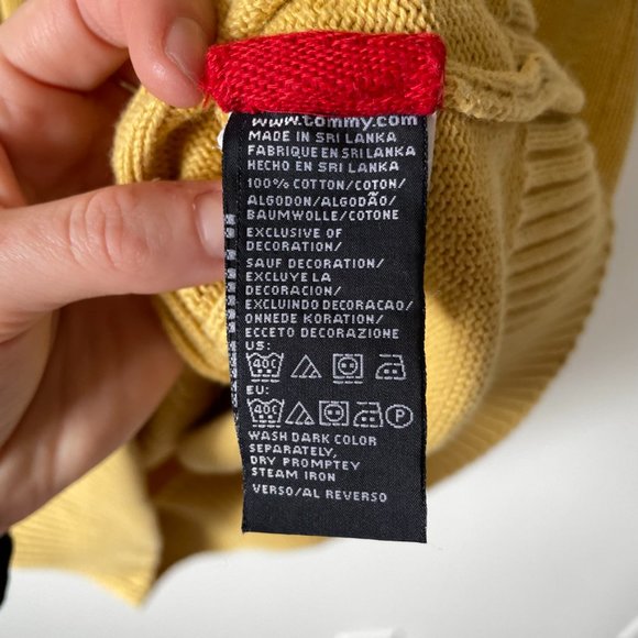 Tommy Hilfiger Men's Mustard Yellow Knit Sweater Vest Sz L - Picture 6 of 6